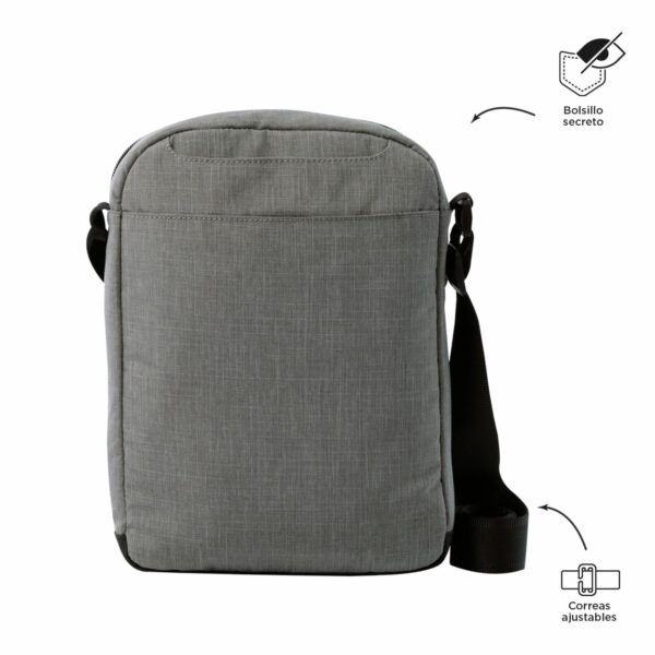 Bolso Para Hombre Gris TOTTO Hexa - Imagen 5