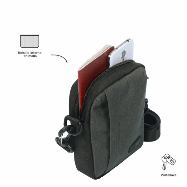 Bolso Para Hombre Gris TOTTO Balao 3.0 - Imagen 5