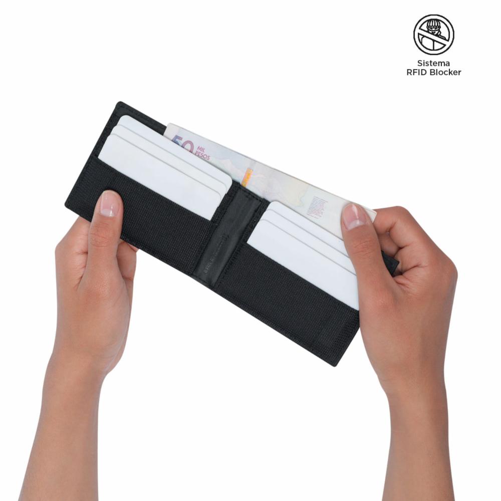 Billetera De Hombre Negro TOTTO Mesh S - Imagen 3