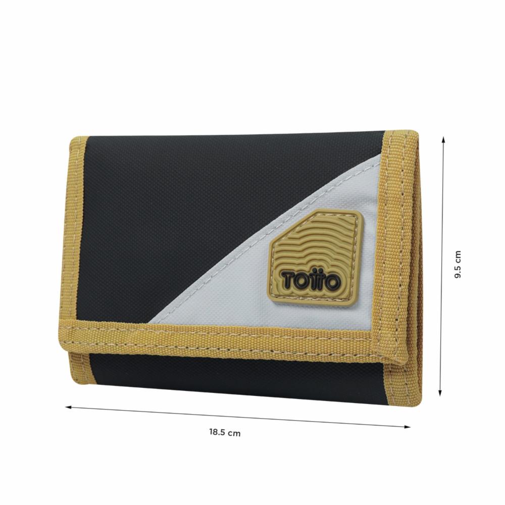 Billetera De Hombre Negro TOTTO Contrast Qui - Imagen 2