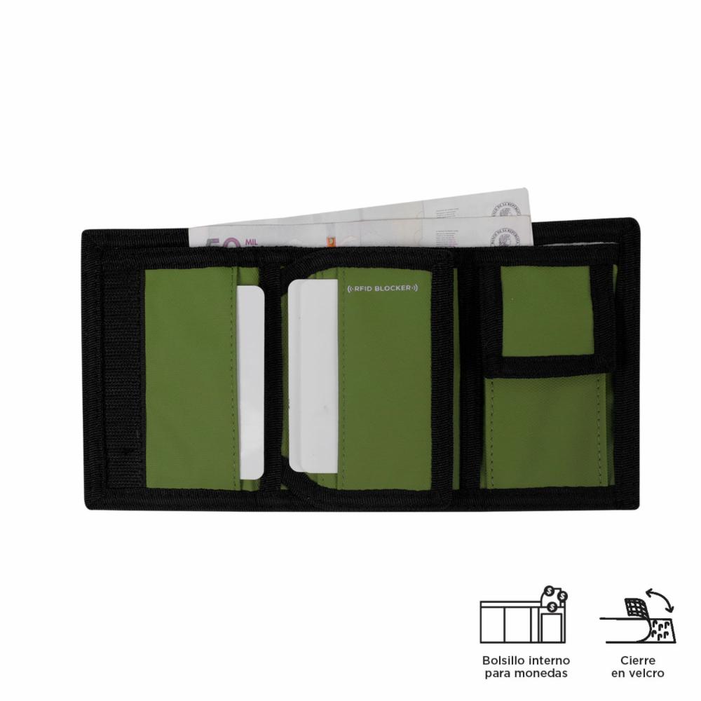 Billetera De Hombre Negro TOTTO Contrast Mee - Imagen 4