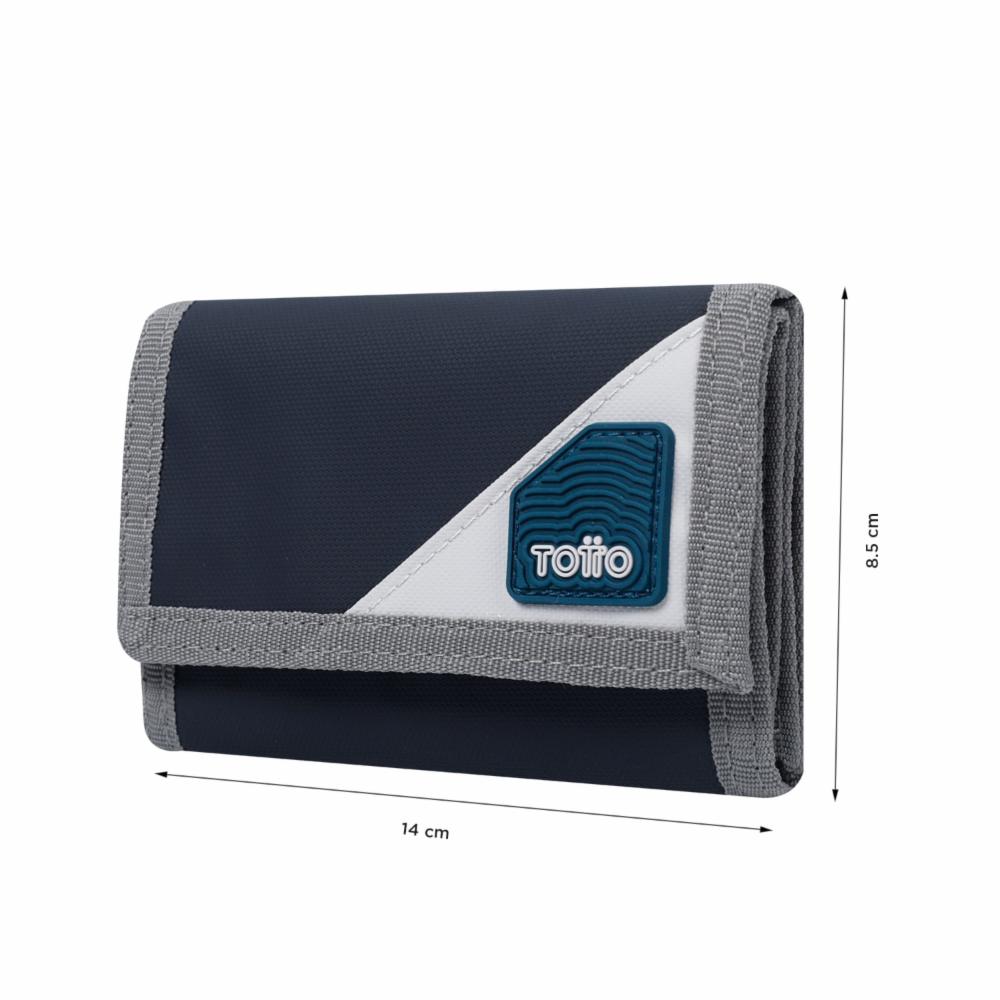 Billetera De Hombre Azul TOTTO Contrast Bak - Imagen 2