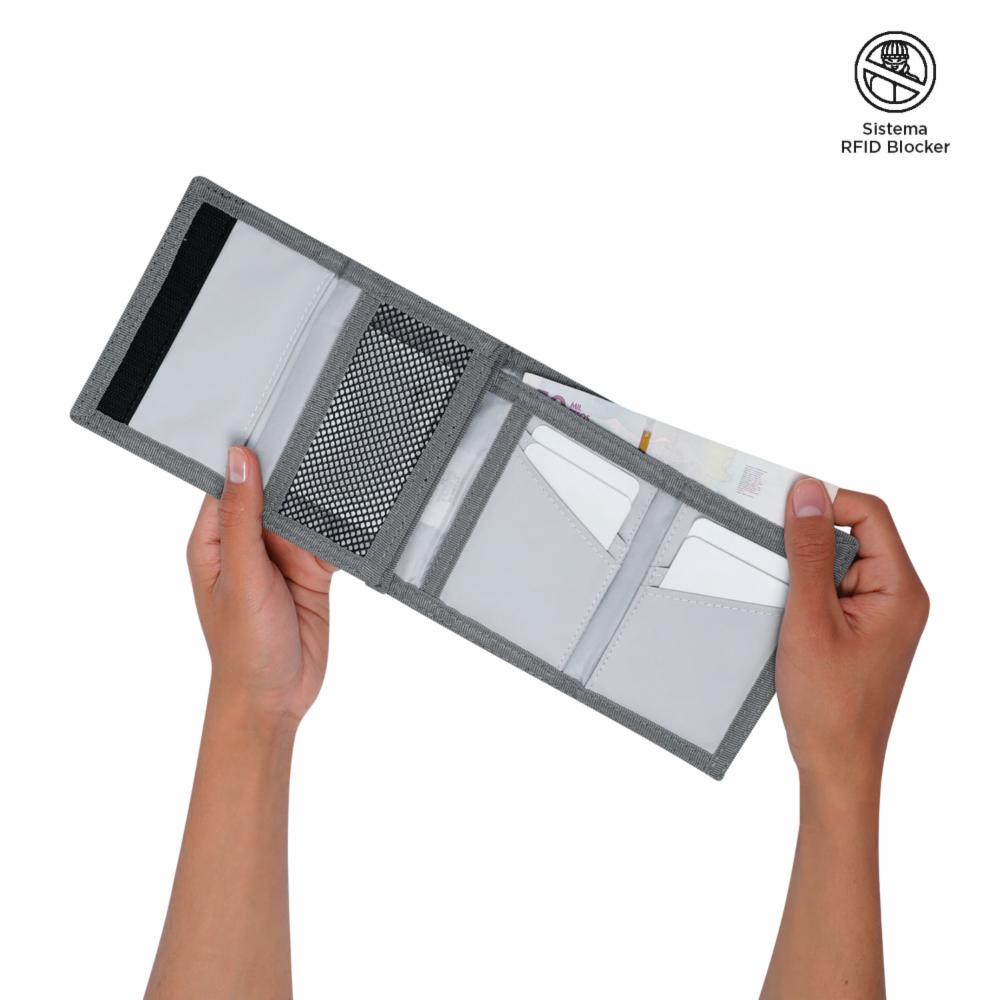 Billetera De Hombre Azul TOTTO Contrast Bak - Imagen 3