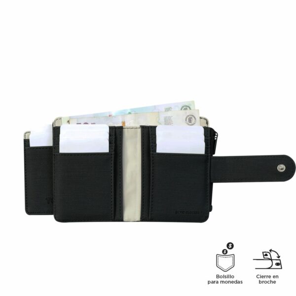 Billetera De Mujer Negro TOTTO Dull S - Imagen 4