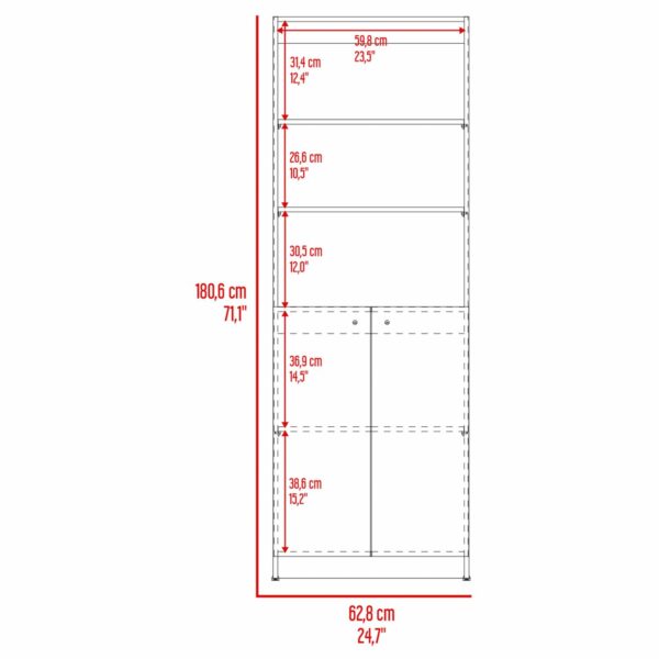 Estante Home Fresno Europeo Con Puertas RTA MDF - Imagen 6