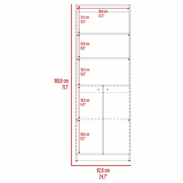 Estante Home Fresno Europeo Con Puertas RTA MDF - Imagen 6