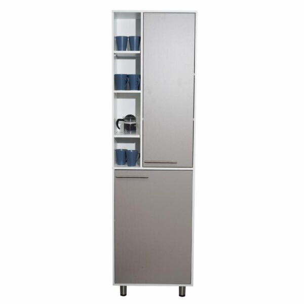 Mueble Alacena Burton Taupe Con Blanco RTA MDF - Imagen 2