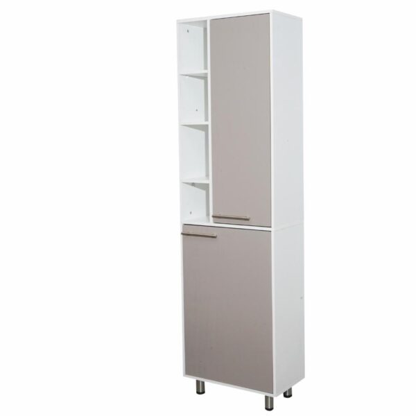 Mueble Alacena Burton Taupe Con Blanco RTA MDF - Imagen 4