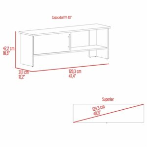 Mesa Para Tv Nogal Con Puerta RTA MDF