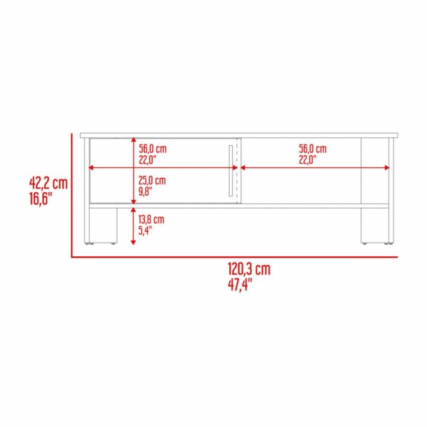 Mesa Para Tv Nogal Con Puerta RTA MDF - Imagen 6
