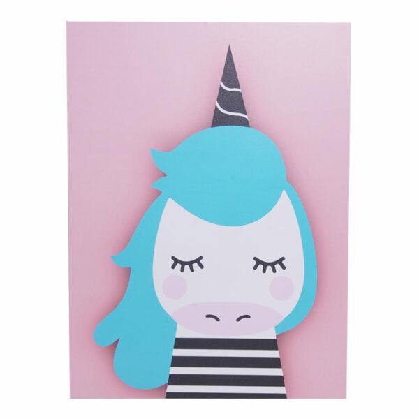Cuadro Decorativo Diseño Unicornio FREE HOME 40X30 Cm
