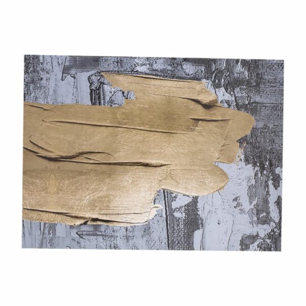 Cuadro Decorativo Abstracto Gris Y Dorado FREE HOME Unidad