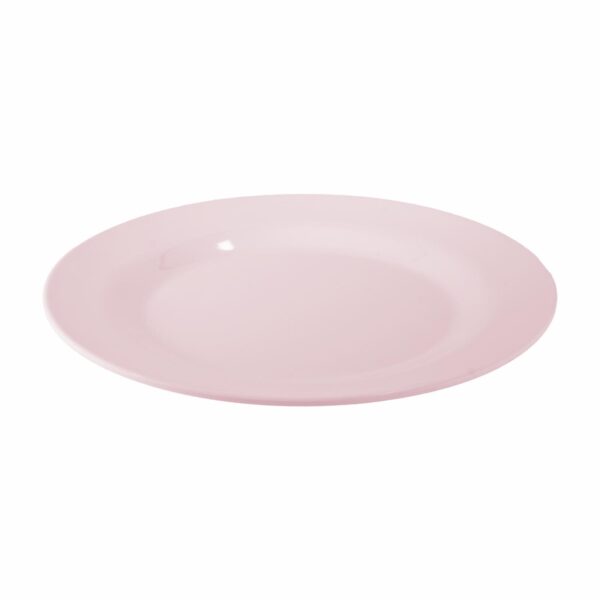 Plato Postre Redondo Rosa Pastel VAJILLAS SABANA 25X25X1.8 CM