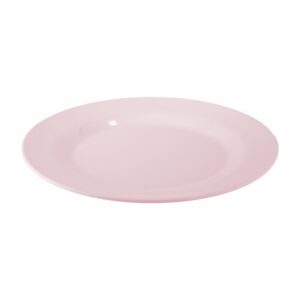 Plato Postre Redondo Rosa Pastel VAJILLAS SABANA 25X25X1.8 CM