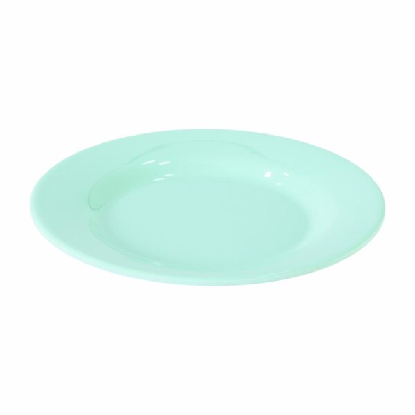 Plato Postre Redondo Verde Pastel VAJILLAS SABANA 15X15X1.5 CM