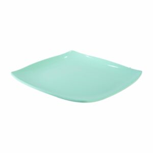 Plato Postre Cuadrado Verde Pastel VAJILLAS SABANA 26.5X26.5X2.6 CM