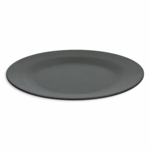 Plato Tendido Circular Plano Grande Negro Mate VAJILLAS SABANA 25 Cm
