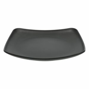Plato Tendido Cuadrado Grande Negro Mate VAJILLAS SABANA 24 Cm