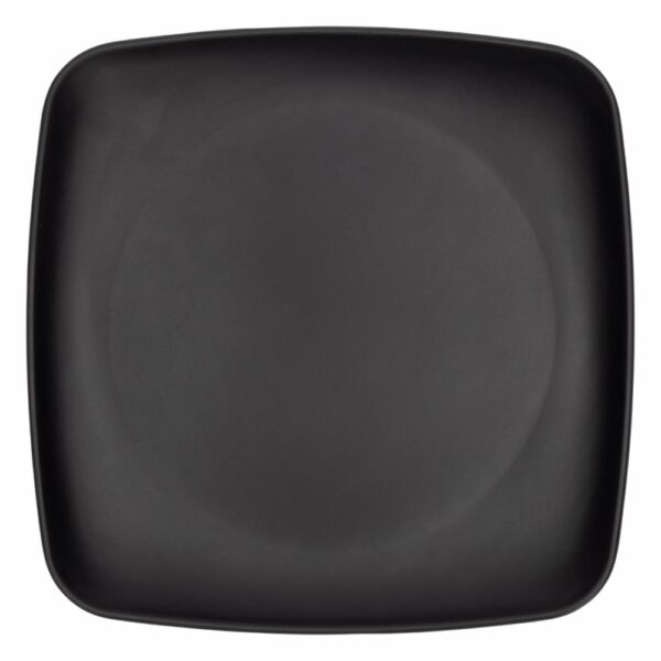 Plato Tendido Cuadrado Grande Negro Mate VAJILLAS SABANA 24 Cm - Imagen 2