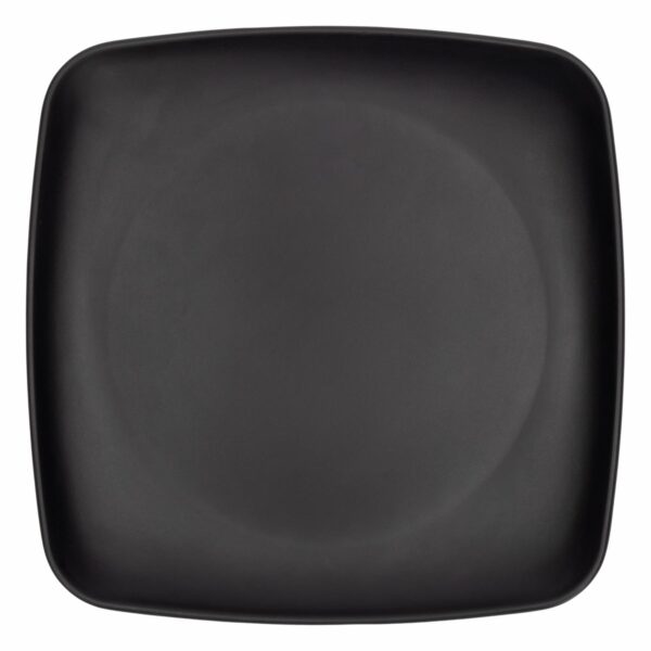 Plato Tendido Cuadrado Grande Negro Mate VAJILLAS SABANA 24 Cm - Imagen 2