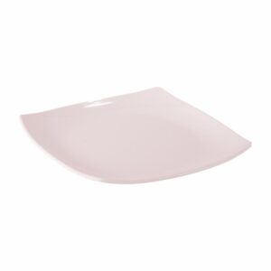Plato Postre Cuadrado Rosa Pastel VAJILLAS SABANA 17X17X1.5 CM