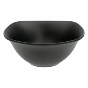 Plato Hondo Cuadrado Sopero Negro Mate VAJILLAS SABANA 16 Cm
