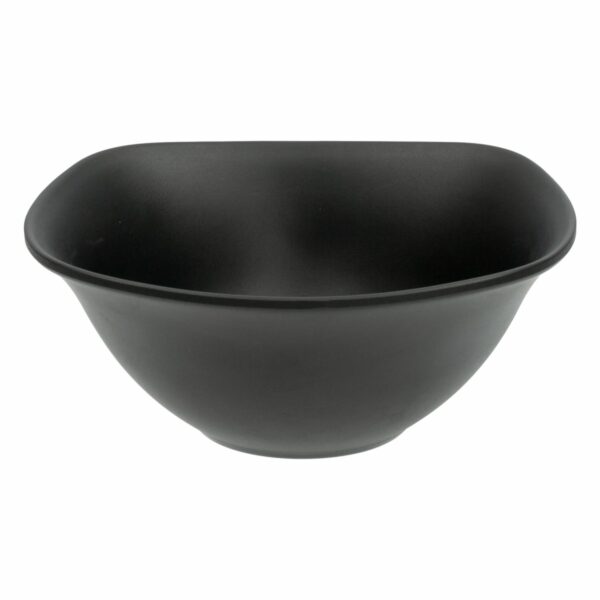 Plato Hondo Cuadrado Sopero Negro Mate VAJILLAS SABANA 16 Cm