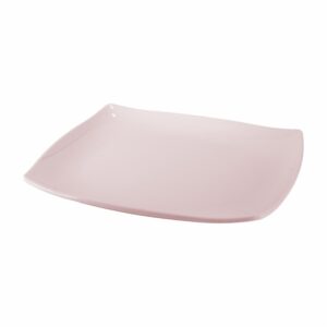 Plato Postre Cuadrado Rosa Pastel VAJILLAS SABANA 26.5X26.5X2.6 CM