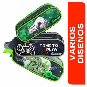 Cartuchera Para Niño Diseño Surtido 2 P.bags PRIMAVERA 16X23,5X1Cm