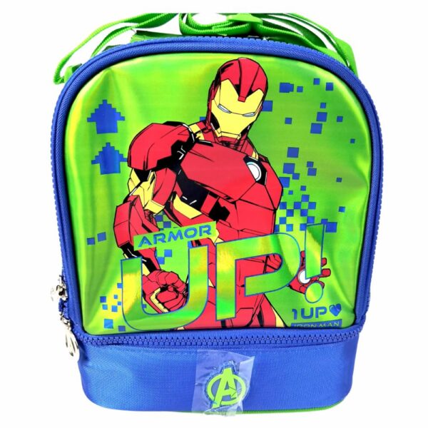 Lonchera Escolar Para Niño Diseño Avengers PRIMAVERA 22x10x24 Cm - Imagen 5