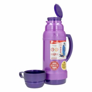 Termo Attraction Bebidas Calientes Con Ampolla De Vidrio Morado POLIMES 1 Litro