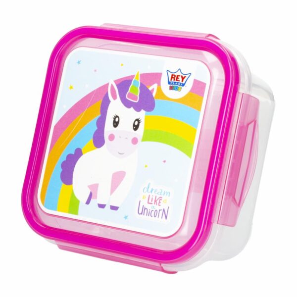 Repostero Tapper Kids Diseño Unicornio Rosado EL REY 730 Ml - Imagen 2