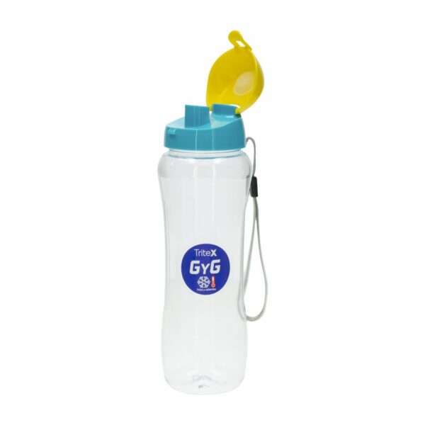 Tomatodo Boquilla Sport Turquesa  Con Cordón BASSA 600 Ml - Imagen 2
