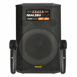 Parlante Portátil Malibú Max MS-108LT 2 Micrófonos incluidos MOONKI 1500 W