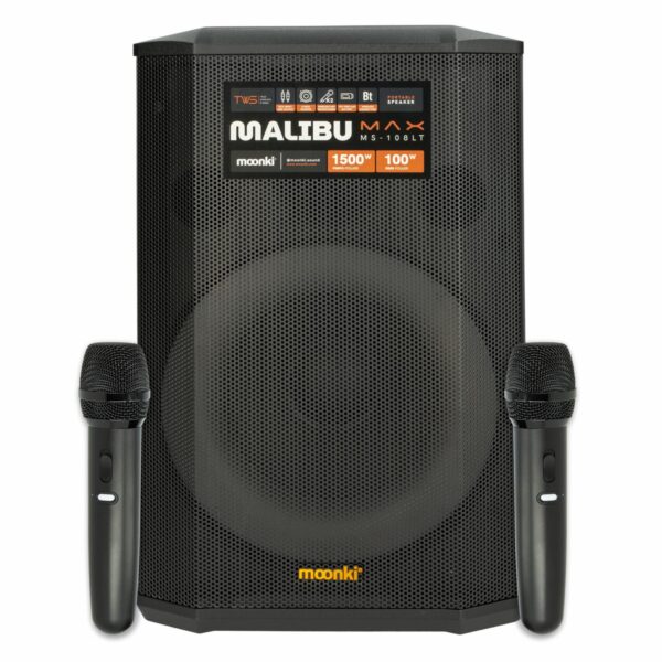 Parlante Portátil Malibú Max MS-108LT 2 Micrófonos incluidos MOONKI 1500 W