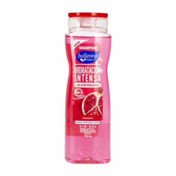 Shampoo De Cabello Hidratación Intenso Con  Ácido Hialurónico BALLERINA 750 Ml