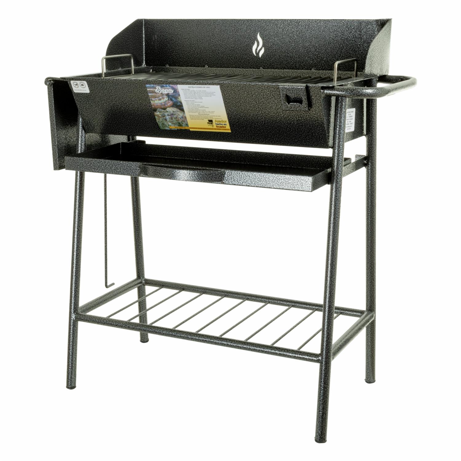 Parrilla De Carbón Con Repisa Plegable ARTE VALLE Pequeña - Imagen 3