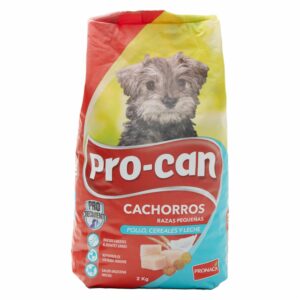 Alimento Para Perros Cachorros Razas Pequeñas Pollo Cereales Y Leche PRO-CAN 2 Kg