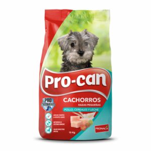 Alimento Para Perros Cachorros Razas Pequeñas Pollo Cereales Y Leche PRO-CAN 15 Kg