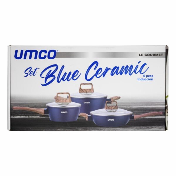 Set De Ollas Cerámica Azul UMCO 6 Piezas - Imagen 4