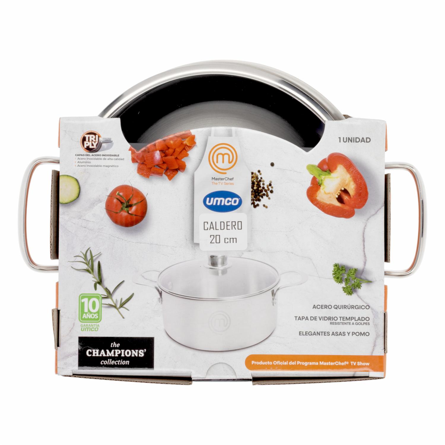 Olla Caldero De Acero Quirúrgico Master Cherf UMCO 20 Cm - Imagen 4