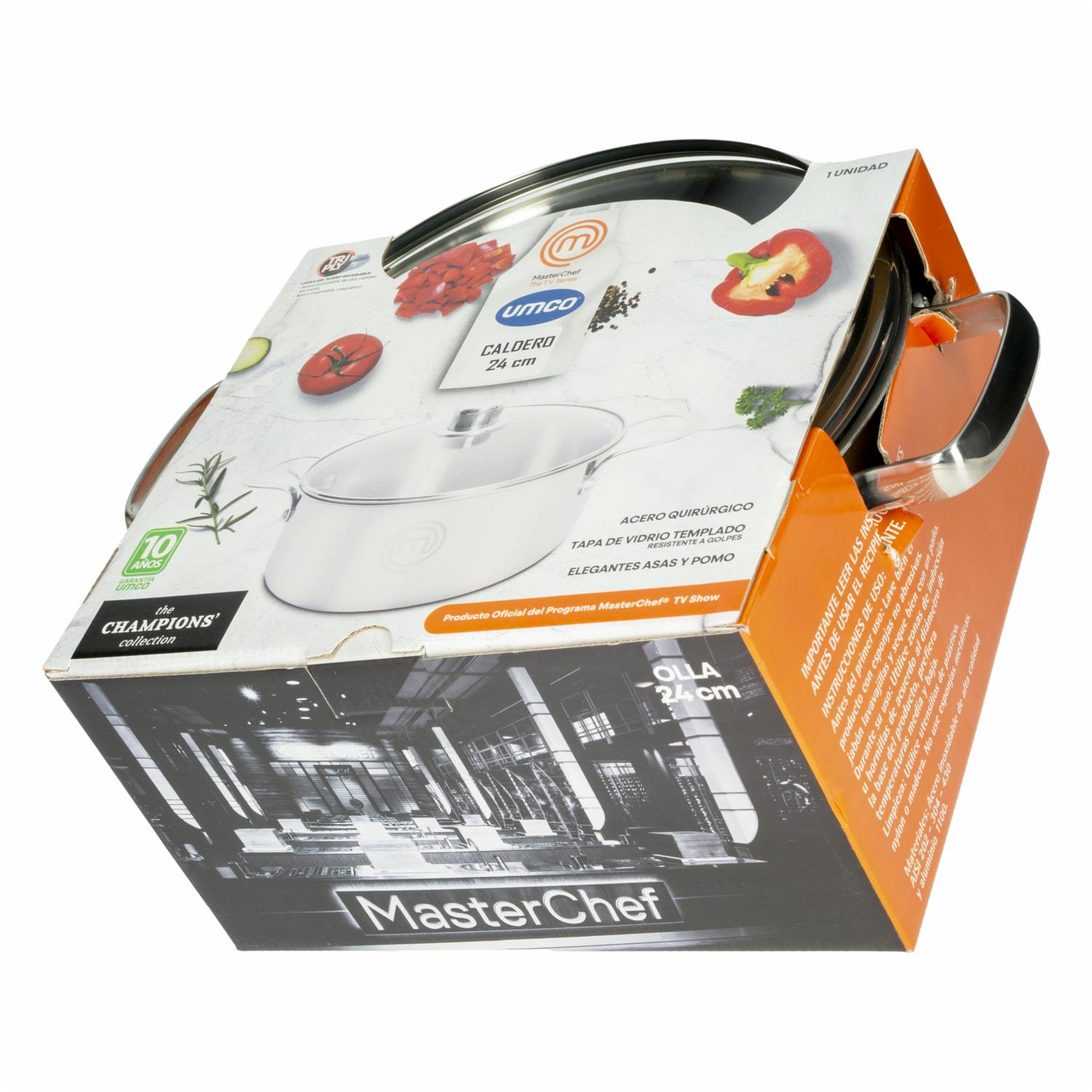 Olla Caldero De Acero Quirúrgico Master Cherf UMCO 24 Cm - Imagen 2