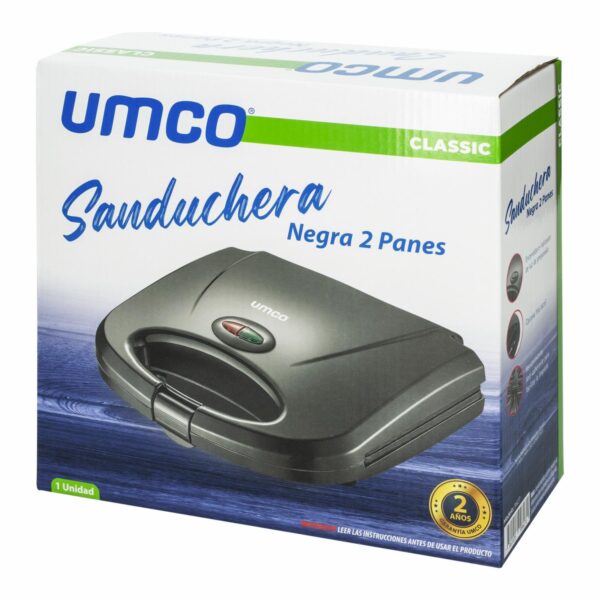 6271 SANDUCHERA 2 PANES NEGRA 750 W UMCO - Imagen 3