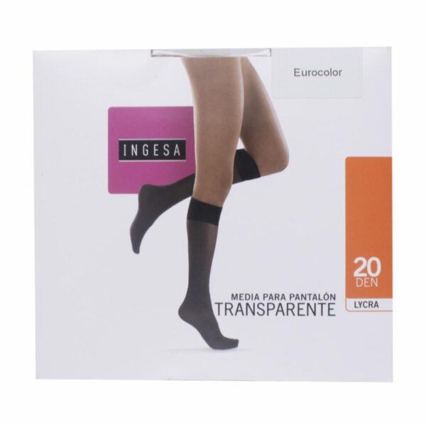 Media Para Pantalón Lycra Transparente Negro Verde 20 Den INGESA - Imagen 5