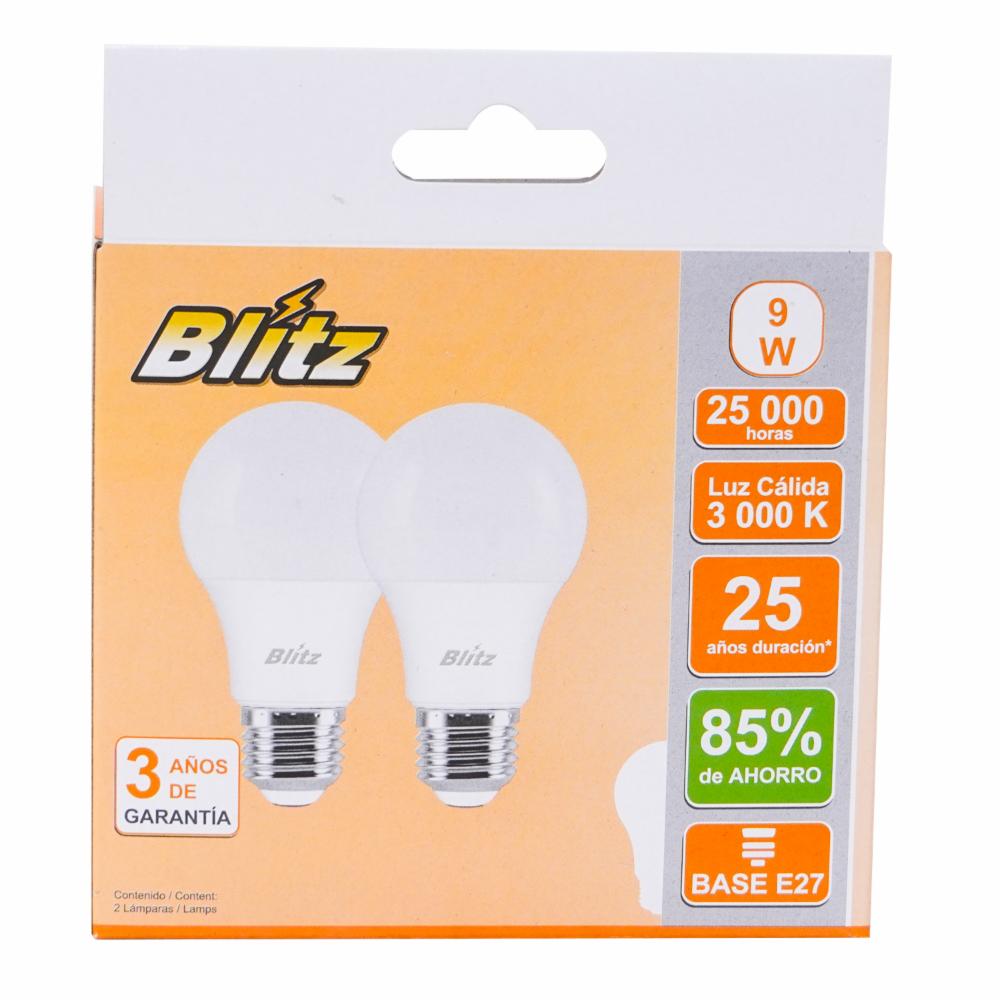 Foco Led Kit Luz Cálida 9W A60 BLÍTZ 1 X 2 Uds - Imagen 2