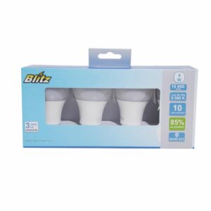 Foco Led Kit Luz Blanca 9W A60 BLITZ 1 X 4 Uds