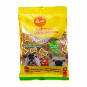 Galletas Para Perros Adultos Toda Raza Y Edad Sabor A Pollo LA ORIGINAL 80 G