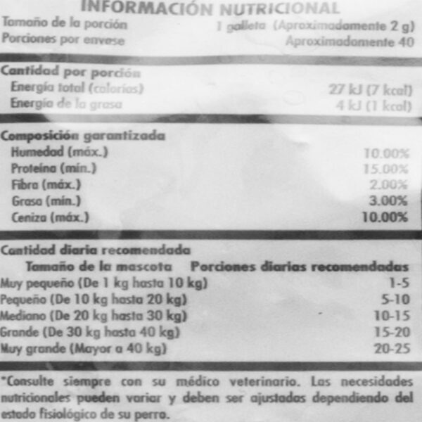 Galletas Para Perros Adultos Toda Raza Y Edad Sabor A Pollo LA ORIGINAL 80 G - Imagen 2