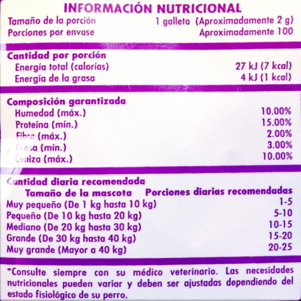 Galletas Para Perros Adultos Toda Raza Y Edad Sabor A Tocino LA ORIGINAL 200 G - Imagen 2