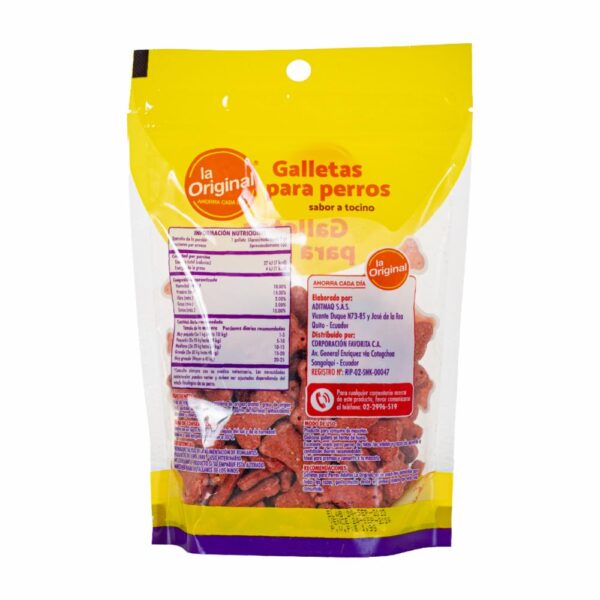 Galletas Para Perros Adultos Toda Raza Y Edad Sabor A Tocino LA ORIGINAL 200 G - Imagen 3